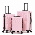 Rosamo Luggage Sets 3 Piece, HardsideTravel Suitcase with Spinner Wheels 20/24/28" , Carry on Luggage with TSA Lock(Pink)