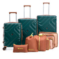 Rosamo 10 Piece Luggage Set, Expandable ABS Hardshell Luggage, Travel Suitcase Eet With Rotating Wheels And TSA Lock