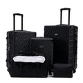 Rosamo 5-Piece Hardshell Expandable Luggage Set, Lightweight Luggage With TSA Lock Swivel Wheels and Sport Tote Bag,Black