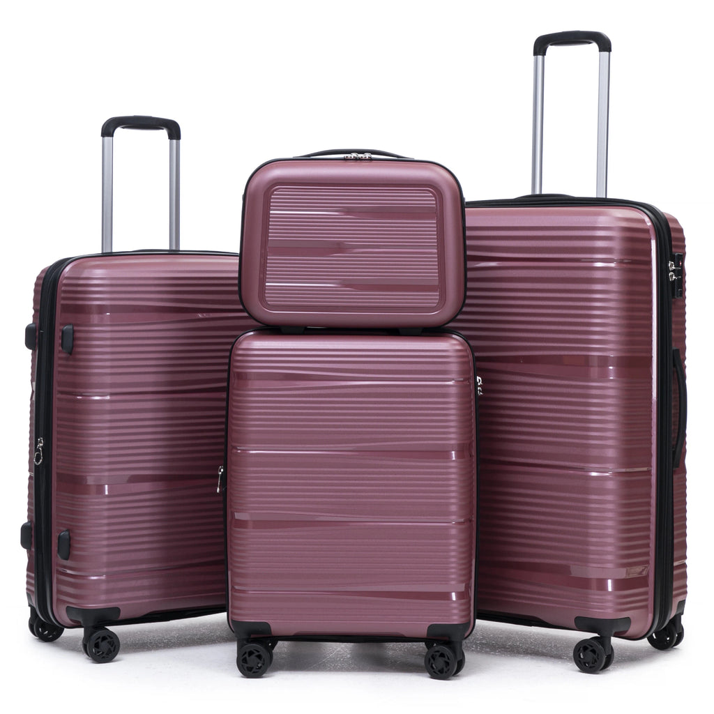 Rosamo 4-Piece Hardside Luggage Set, Expandable Rotating Luggage Compartment With TSA Lock, Lightweight Rolling Luggage Set