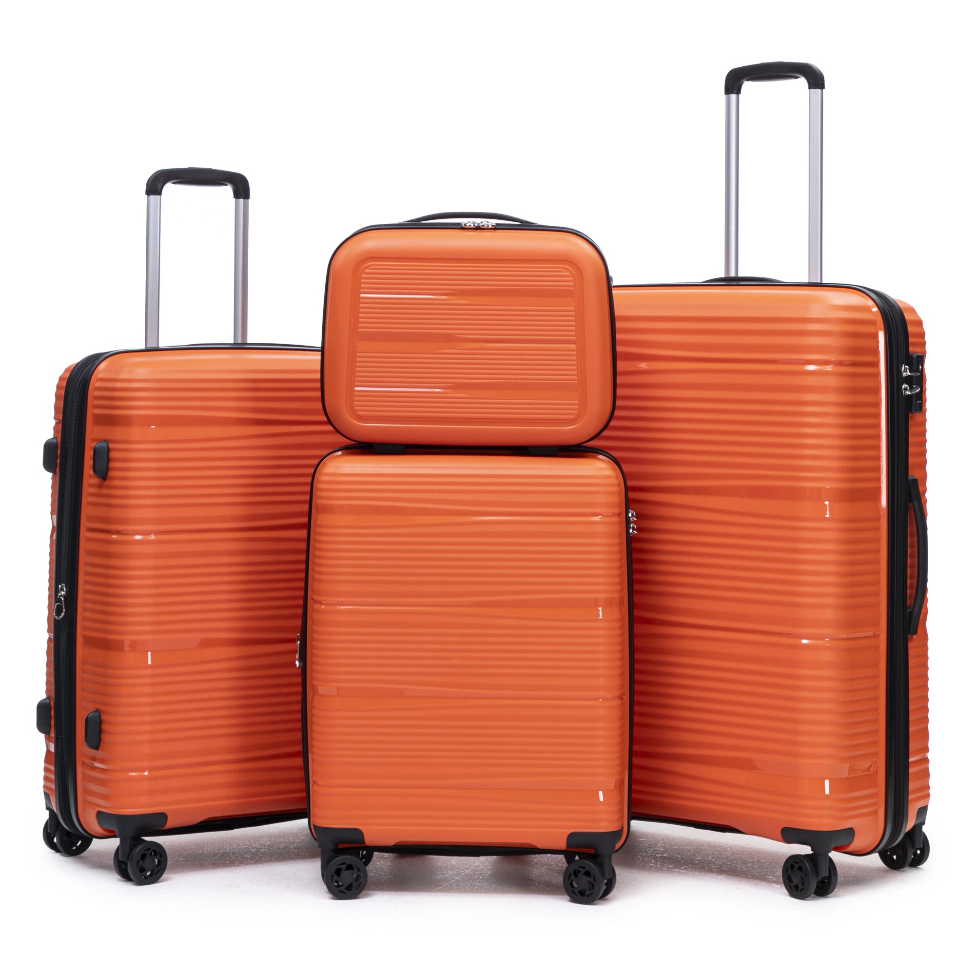 Rosamo 4-Piece Hardside Luggage Set, Expandable Rotating Luggage Compartment With TSA Lock, Lightweight Rolling Luggage Set