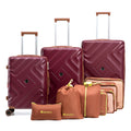 Rosamo 10 Piece Luggage Set, Expandable ABS Hardshell Luggage, Travel Suitcase Eet With Rotating Wheels And TSA Lock
