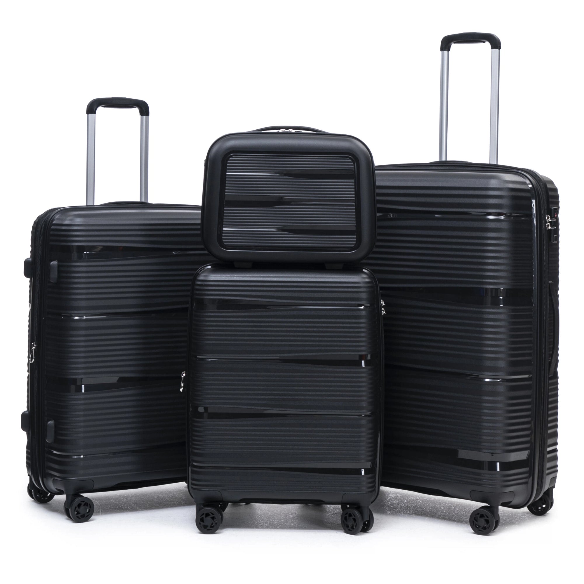 Rosamo 4-Piece Hardside Luggage Set, Expandable Rotating Luggage Compartment With TSA Lock, Lightweight Rolling Luggage Set