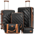 Rosamo 5 Piece 20/24/28 Inch Hardside Luggage Set, Expandable Suitcase with Spinner Wheels & TSA Lock, Carry on Luggage Set with Travel Bags