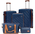 Rosamo 5 Piece Expandable Hard Shell Luggage,20/24/28 Inch Lightweight Suitcase with TSA Lock Spinner Wheel and Travel Bag,PC+ABS Material
