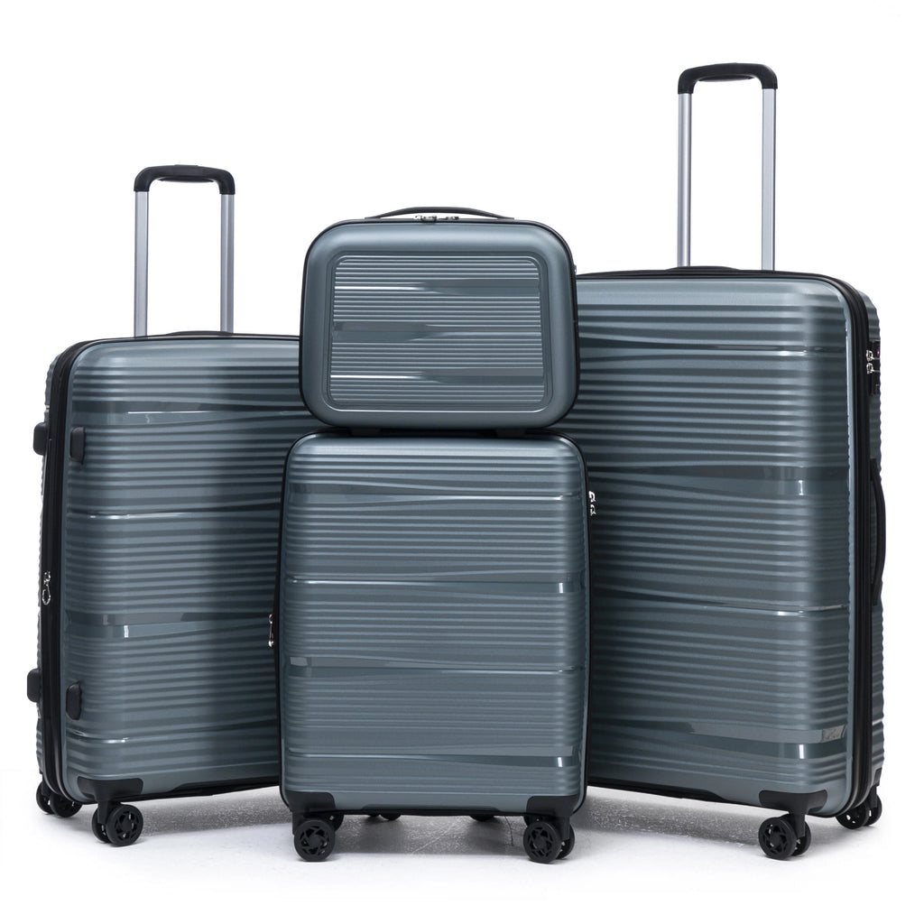 Rosamo 4-Piece Hardside Luggage Set, Expandable Rotating Luggage Compartment With TSA Lock, Lightweight Rolling Luggage Set