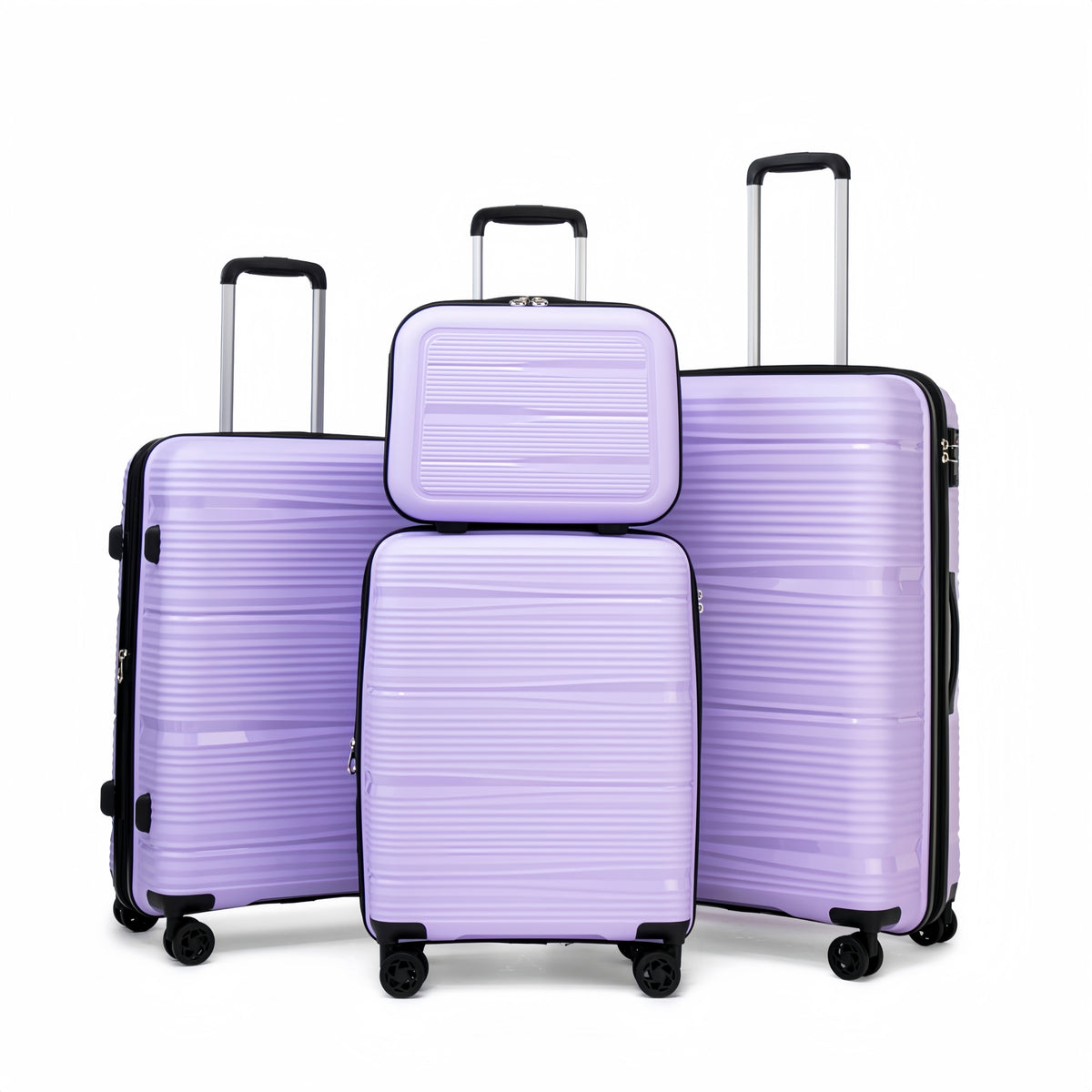 Rosamo 4 Piece Expandable Luggage Set,with TSA Lock and Swivel Wheels,PP Material Anti Fall and Anti Crack Lightweight Suitcase Set