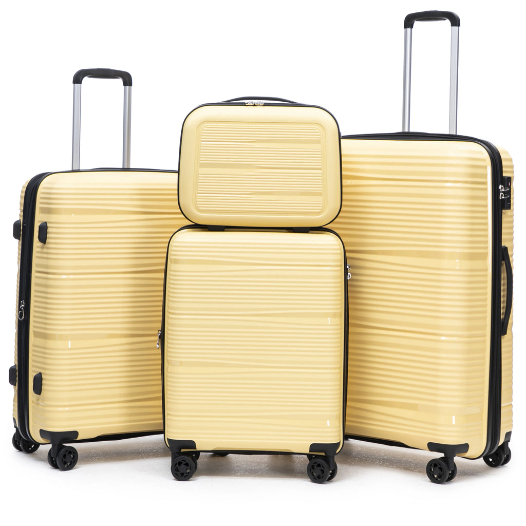 Rosamo 4-Piece Hardside Luggage Set, Expandable Rotating Luggage Compartment With TSA Lock, Lightweight Rolling Luggage Set