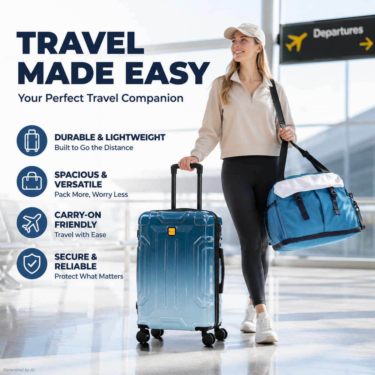 Rosamo 5-Piece Luggage Set,Expandable Hardside Spinner Suitcases with TSA Lock,20/24/28 Inch Lightweight Suitcase,Sports Handbags and Toiletries Bags