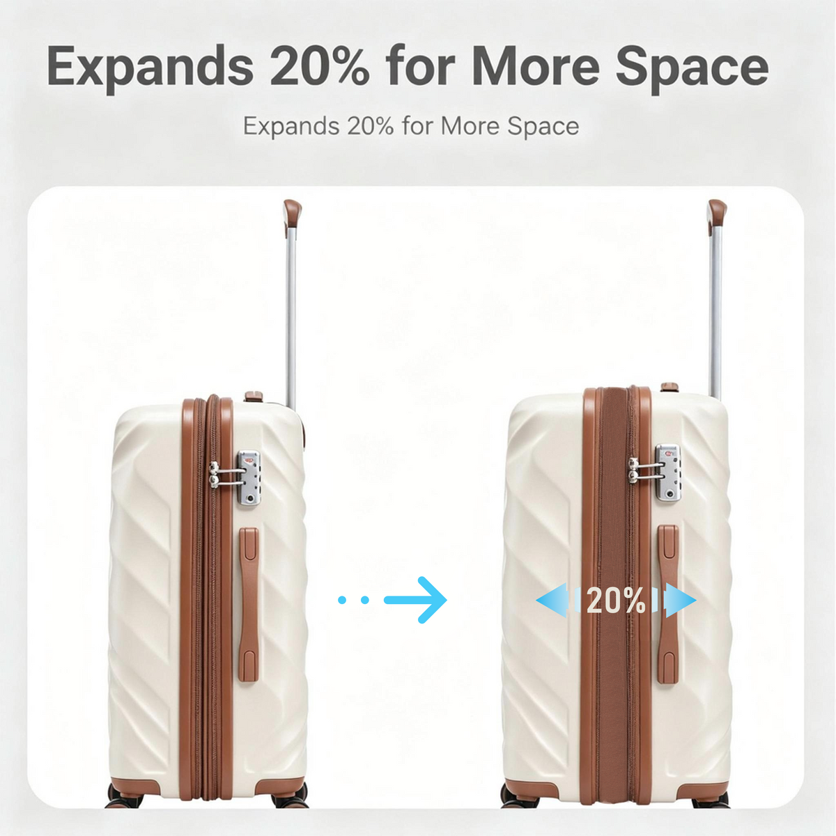 Rosamo 10 Piece Hardshell Luggage Set Expandable ABS Lightweight Suitcase with TSA Lock and Spinner Wheels and Duffle Bag