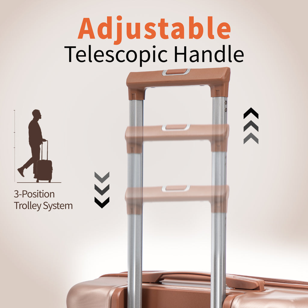 Rosamo 10 Piece Luggage Set, Expandable ABS Hardshell Luggage, Travel Suitcase Eet With Rotating Wheels And TSA Lock