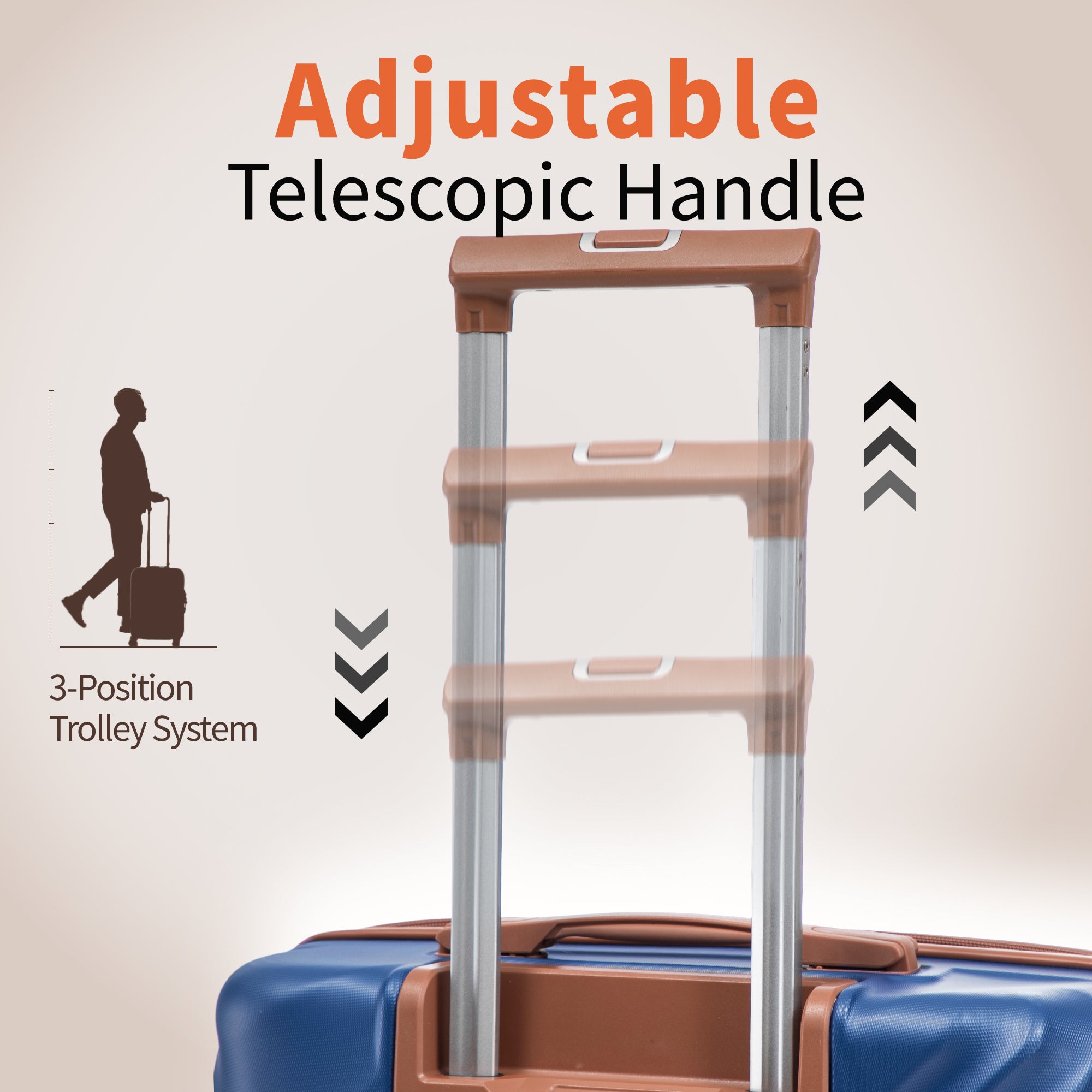 Rosamo 10 Piece Luggage Set, Expandable ABS Hardshell Luggage, Travel Suitcase Eet With Rotating Wheels And TSA Lock