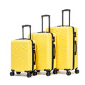 Rosamo Luggage Sets 3 Piece, HardsideTravel Suitcase with Spinner Wheels 20/24/28" , Carry on Luggage with TSA Lock(Yellow)