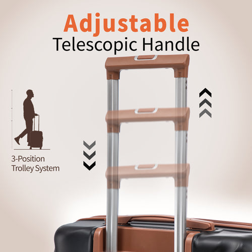 Rosamo 10 Piece Luggage Set, Expandable ABS Hardshell Luggage, Travel Suitcase Eet With Rotating Wheels And TSA Lock