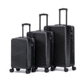 Rosamo Luggage Sets 3 Piece, HardsideTravel Suitcase with Spinner Wheels 20/24/28" , Carry on Luggage with TSA Lock(Black)