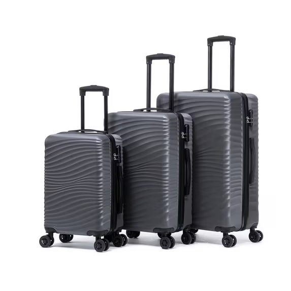 Rosamo Luggage Sets 3 Piece, HardsideTravel Suitcase with Spinner Wheels 20/24/28" , Carry on Luggage with TSA Lock(Grey)