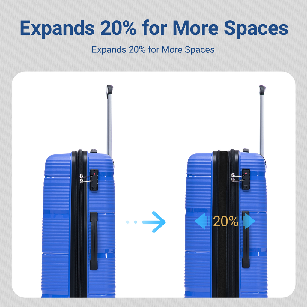 Rosamo 4-Piece Hardside Luggage Set, Expandable Rotating Luggage Compartment With TSA Lock, Lightweight Rolling Luggage Set