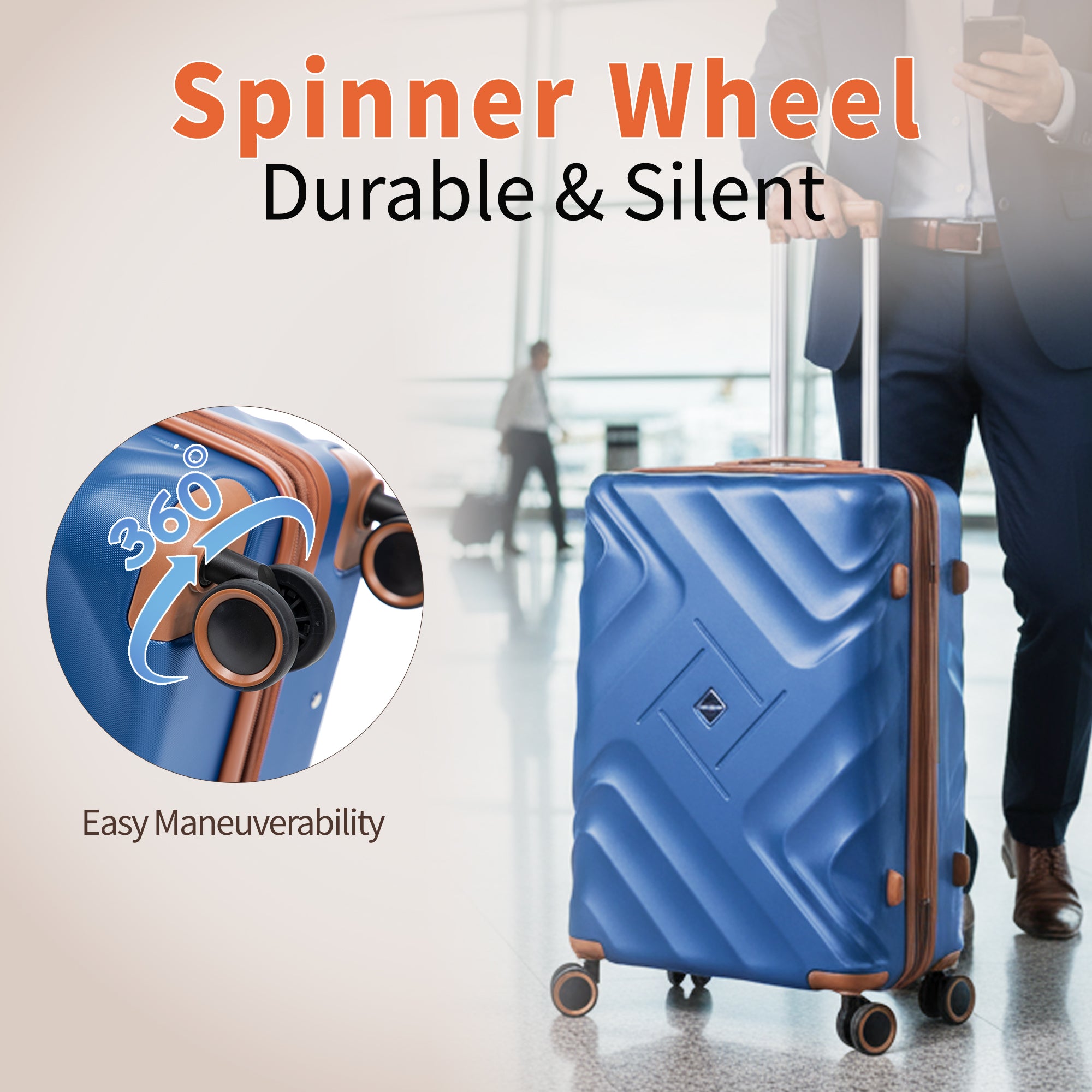 Rosamo 10 Piece Luggage Set, Expandable ABS Hardshell Luggage, Travel Suitcase Eet With Rotating Wheels And TSA Lock