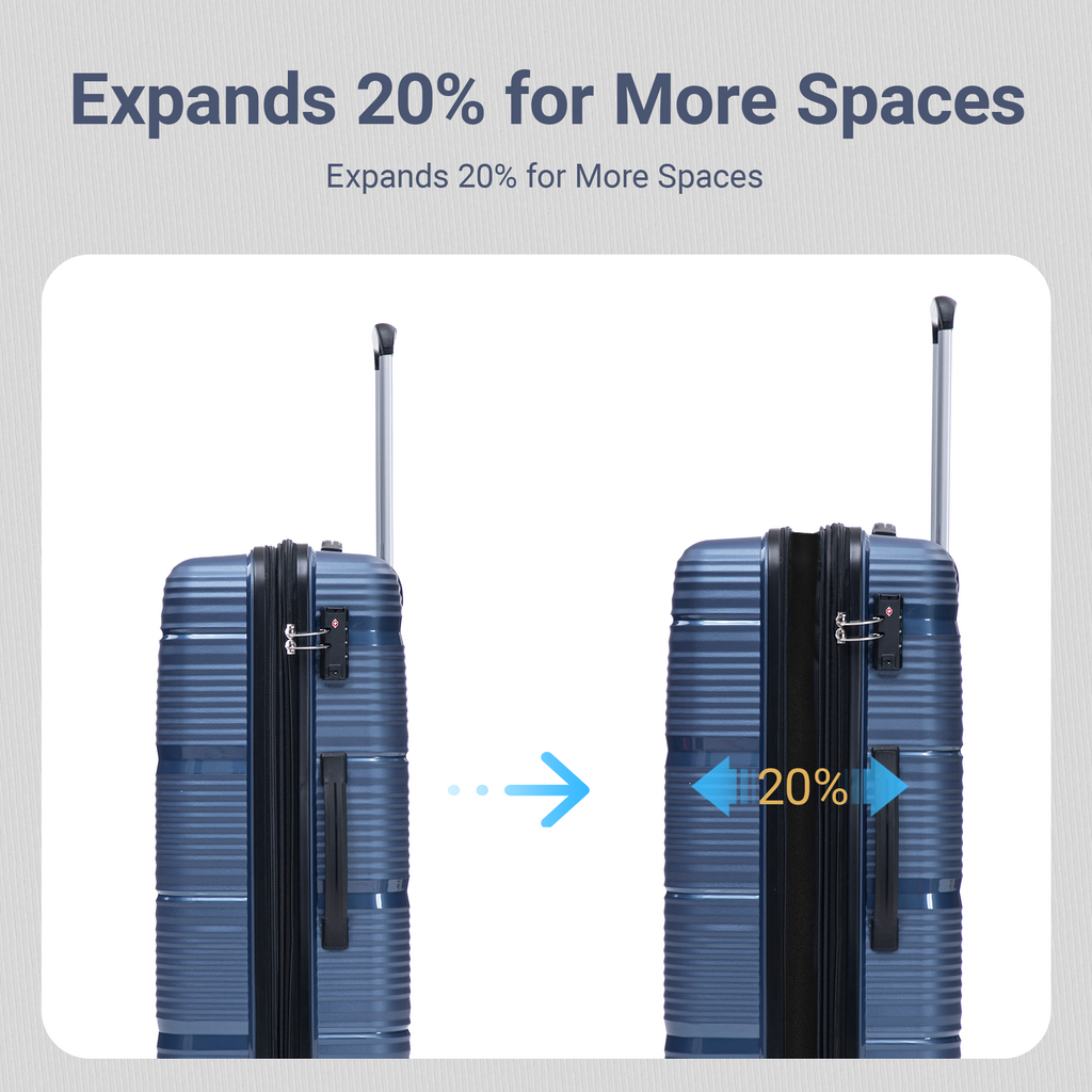 Rosamo 4-Piece Hardside Luggage Set, Expandable Rotating Luggage Compartment With TSA Lock, Lightweight Rolling Luggage Set
