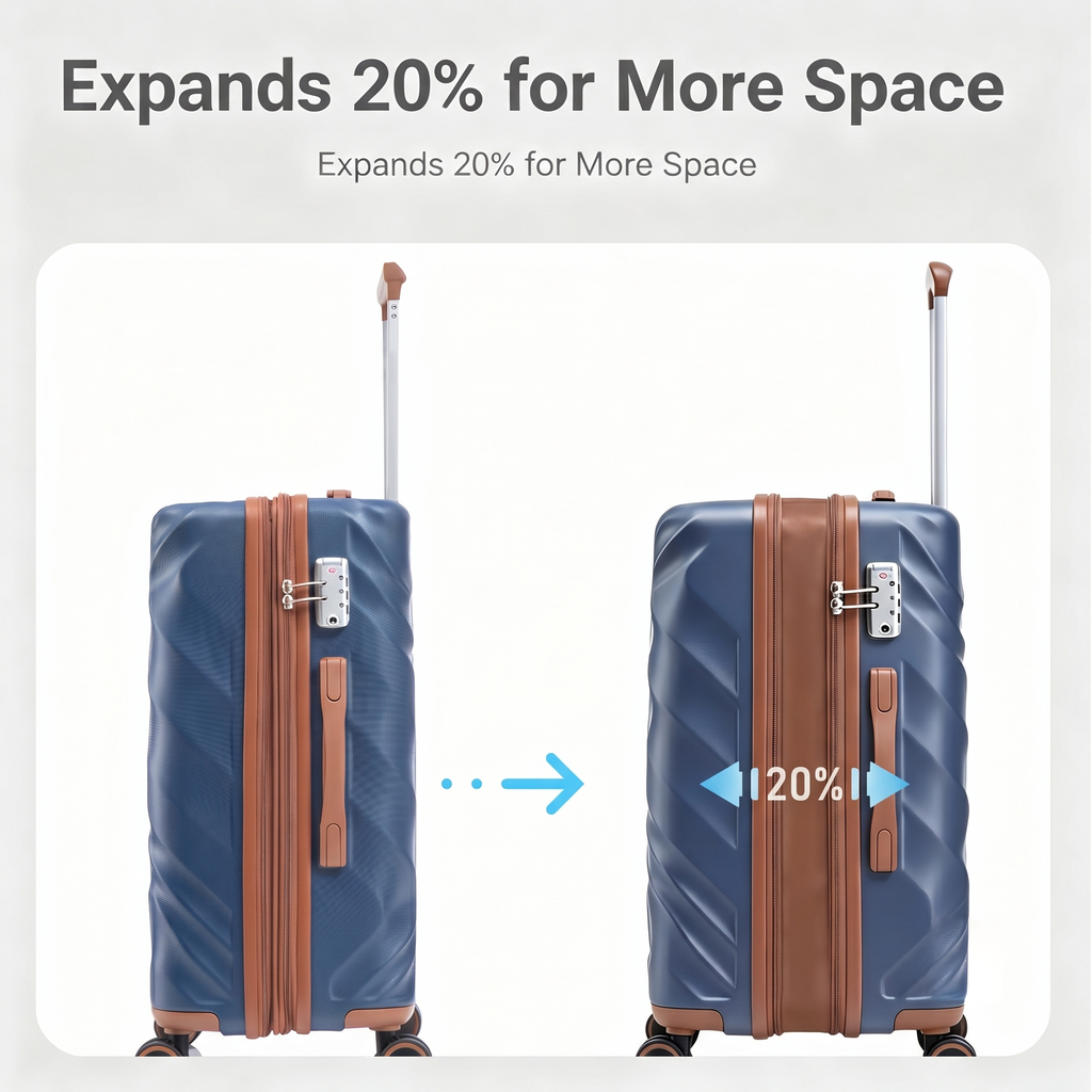 Rosamo Clearance 10 Piece Hardshell Luggage Set Expandable ABS Lightweight Suitcase with TSA Lock and Spinner Wheels and Duffle Bag