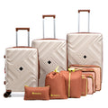 Rosamo 10 Piece Luggage Set, Expandable ABS Hardshell Luggage, Travel Suitcase Eet With Rotating Wheels And TSA Lock