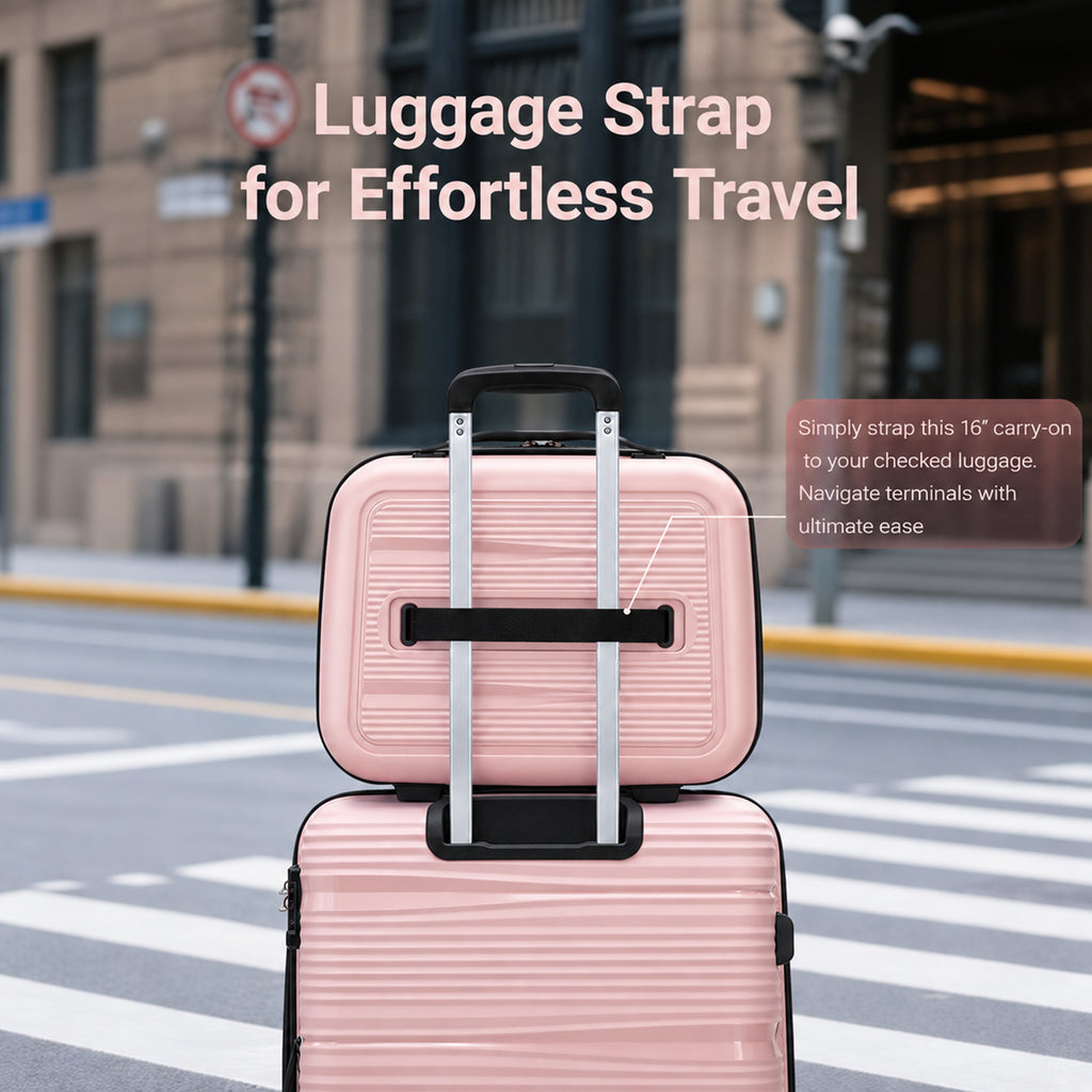 Rosamo 4 Piece Expandable Luggage Set,with TSA Lock and Swivel Wheels,PP Material Anti Fall and Anti Crack Lightweight Suitcase Set