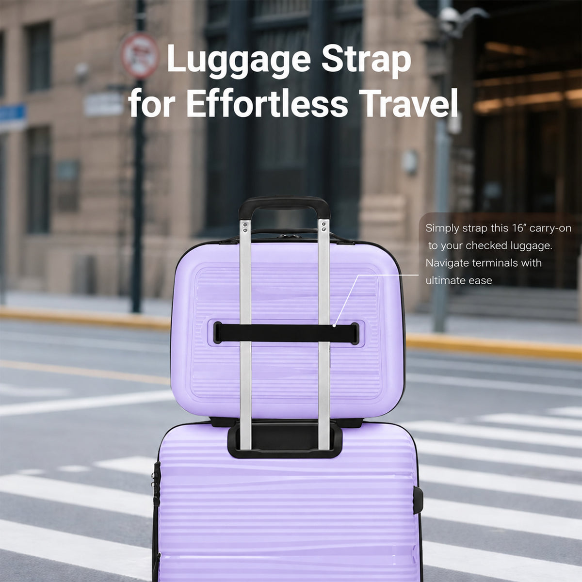 Rosamo 4 Piece Expandable Luggage Set,with TSA Lock and Swivel Wheels,PP Material Anti Fall and Anti Crack Lightweight Suitcase Set