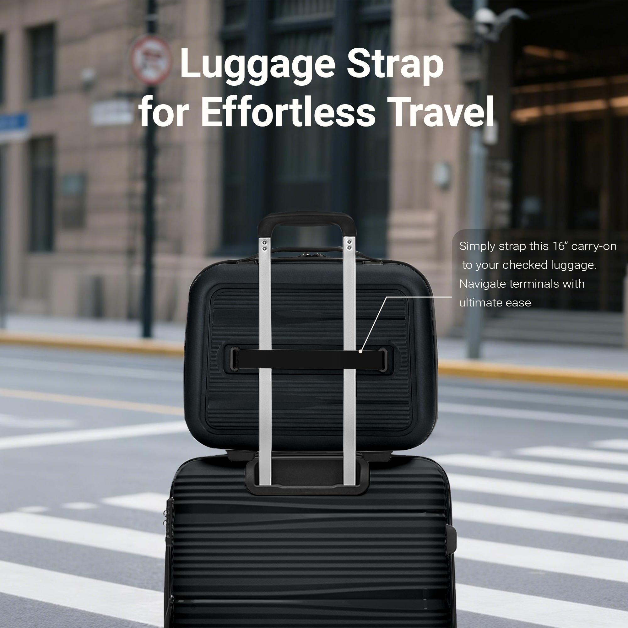 Rosamo 4-Piece Hardside Luggage Set, Expandable Rotating Luggage Compartment With TSA Lock, Lightweight Rolling Luggage Set