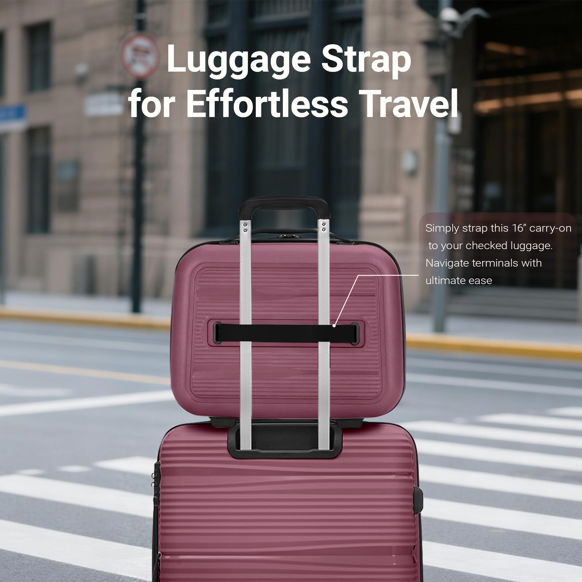 Rosamo 4-Piece Hardside Luggage Set, Expandable Rotating Luggage Compartment With TSA Lock, Lightweight Rolling Luggage Set