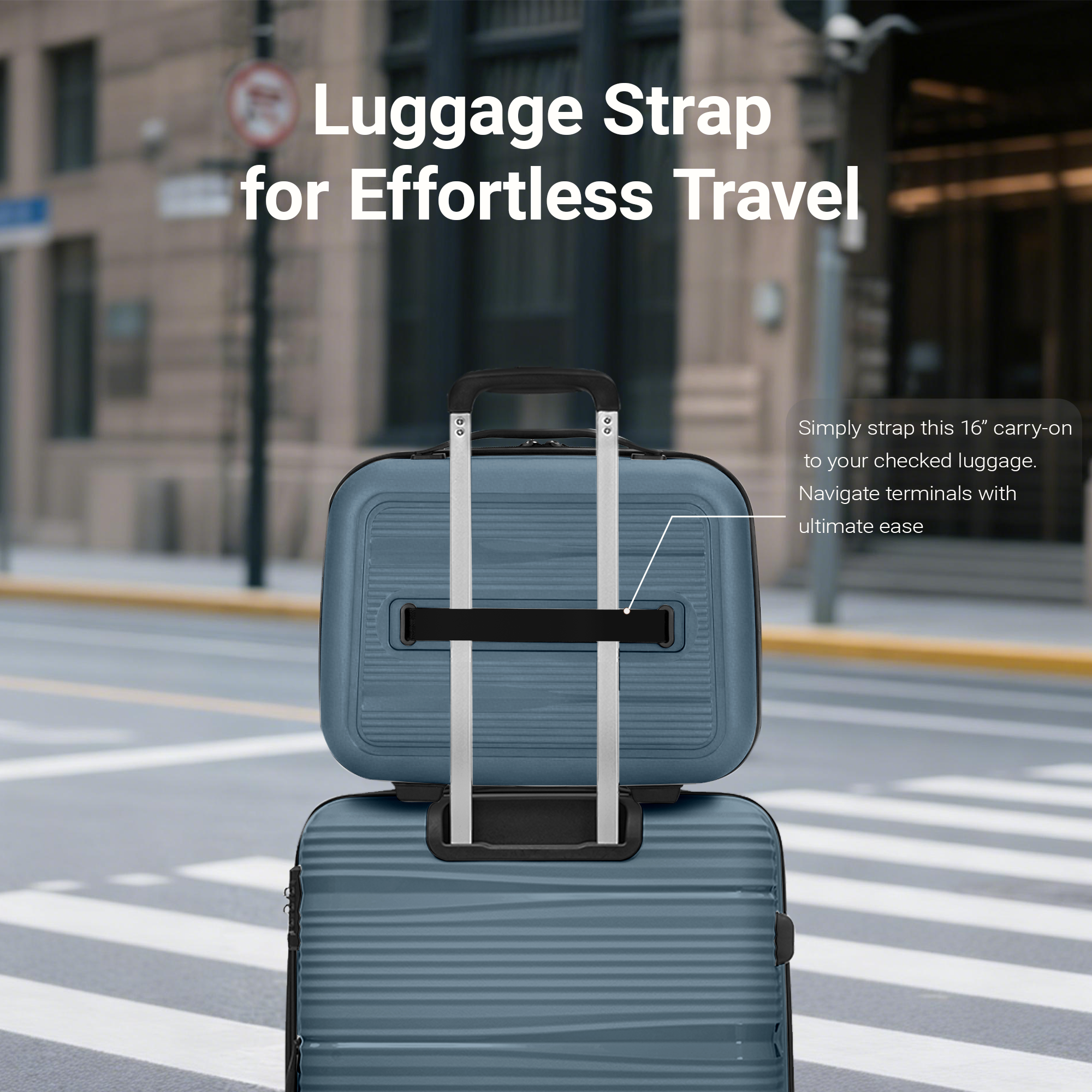 Rosamo 4-Piece Hardside Luggage Set, Expandable Rotating Luggage Compartment With TSA Lock, Lightweight Rolling Luggage Set